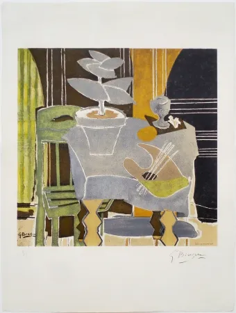 Lithografie Braque - Nature Morte à la Palette