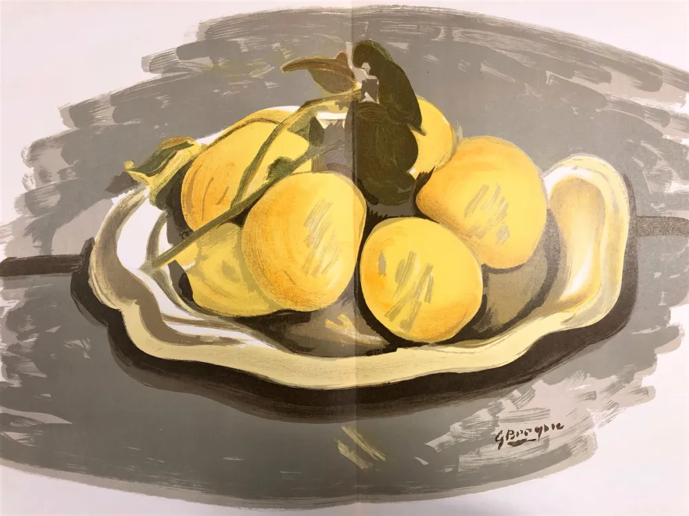 Lithografie Braque - Nature morte au citrons