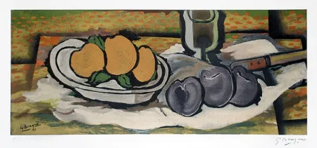 Lithografie Braque - Nature morte aux fruits, 1950