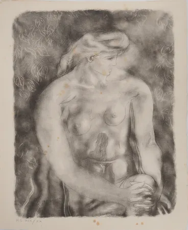 Lithografie Braque - Nu aux feuilles