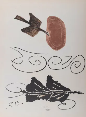 Lithografie Braque - Oiseau #1, 1956