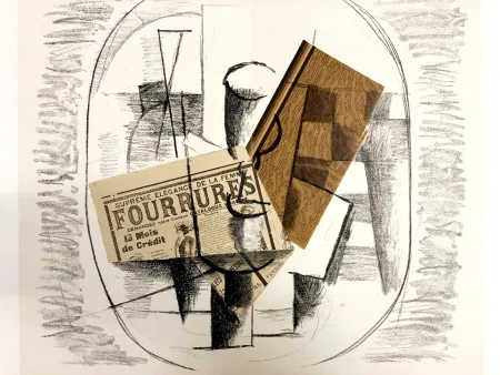 Lithografie Braque - Papiers collés