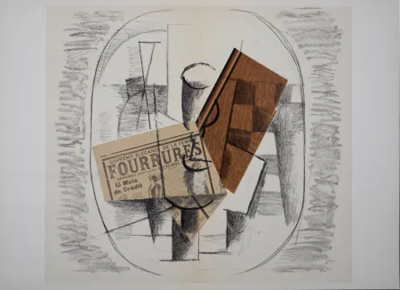 Lithografie Braque - Papiers Collés (C), 1963