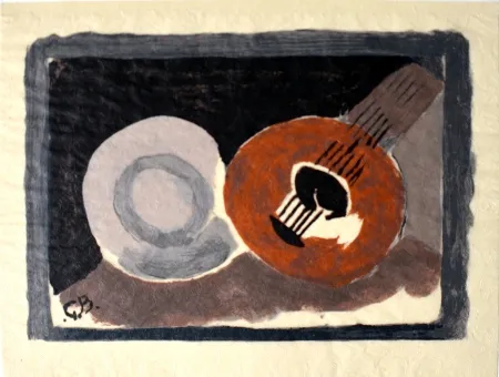 Lithografie Braque - Petite guitare
