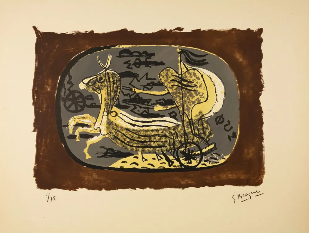 Lithografie Braque - Phaéton (Char I)