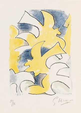 Lithografie Braque - Profil (Profile) from Lettera amorosa