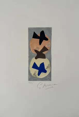 Lithografie Braque - Soleil et Lune II 