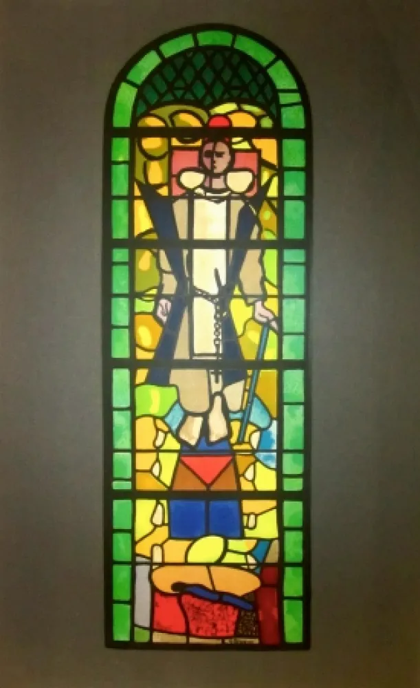 Lithografie Braque - Stained glass window at Church of Saint Dominique, Varengeville