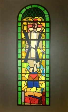 Lithografie Braque - Stained glass window at Church of Saint Dominique, Varengeville