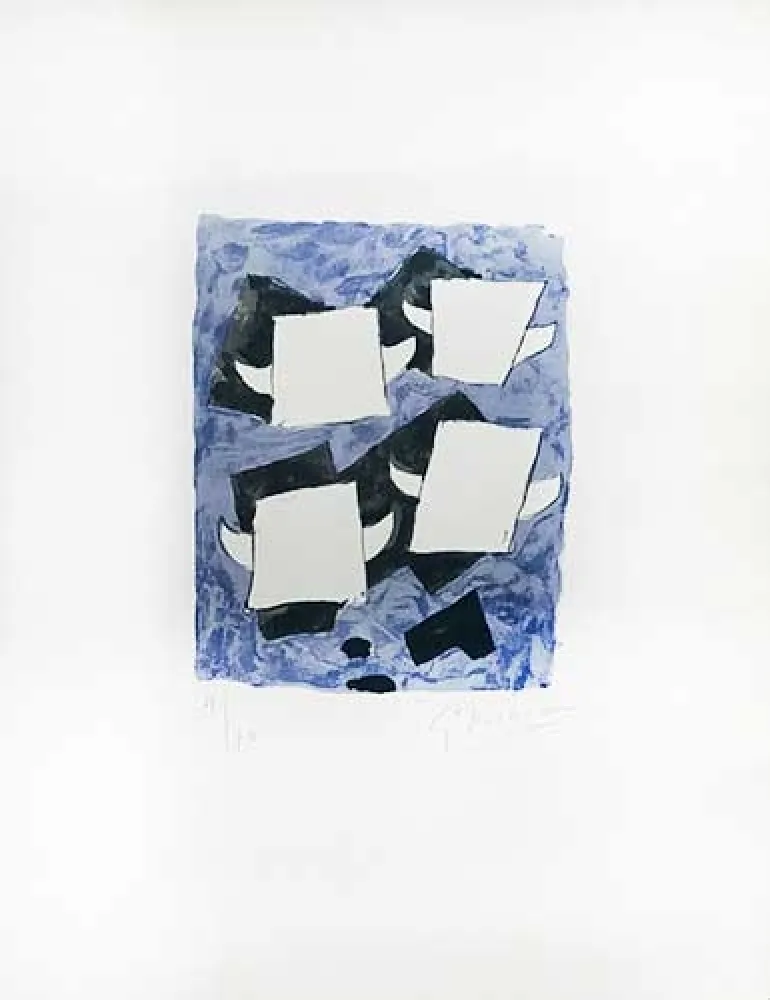 Lithografie Braque - Taureaux ailés