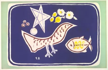 Lithografie Braque - The bird