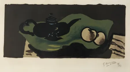 Lithografie Braque - Theiere et Pommes (Teapot and Apples)