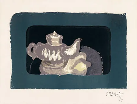 Lithografie Braque - Théière grise