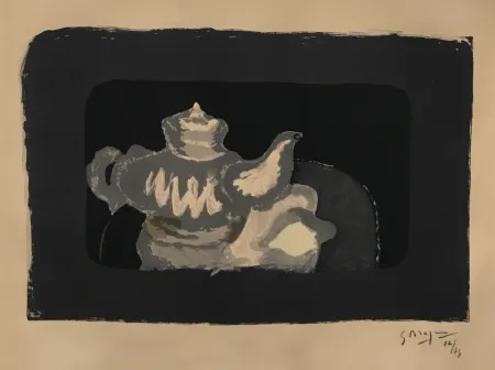 Lithografie Braque - Theiere Grise (Gray Teapot)
