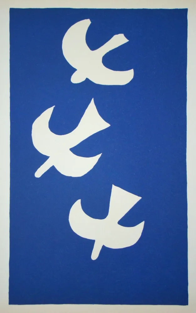 Lithografie Braque - Trois Oiseaux