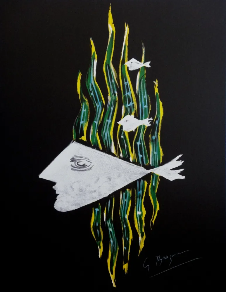 Lithografie Braque - Vie sous marine