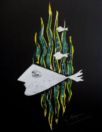 Lithografie Braque - Vie sous marine