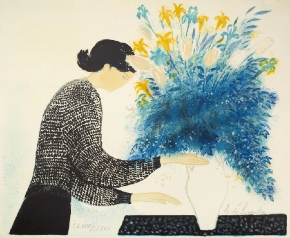 Lithografie Brasilier - Grand bouquet du matin