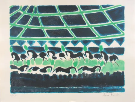 Lithografie Brasilier - La Ronde des Chevaux de Cirque - The Round of Circus Horses