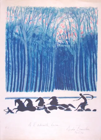 Lithografie Brasilier - Le Char d'Apollon