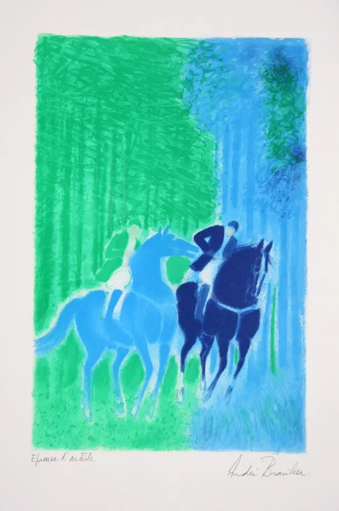 Lithografie Brasilier - Les Deux Cavaliers