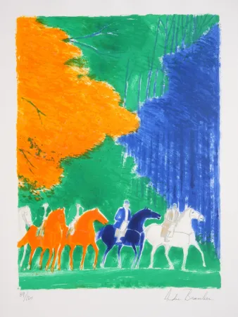 Lithografie Brasilier - Promenade d'Automne