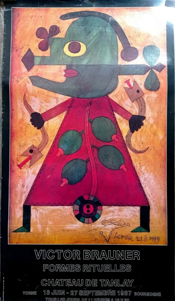 Lithografie Brauner - Victor BRAUNER - Formes Rituelles, 1987 - Rare and beautiful lithographic poster