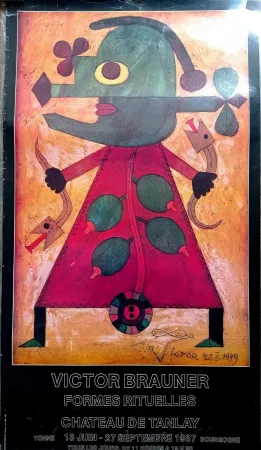 Lithografie Brauner - Victor BRAUNER - Formes Rituelles, 1987 - Rare and beautiful lithographic poster