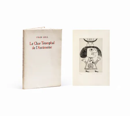 Geïllustreerd Boek Brauner - Yvan Goll. LE CHAR DE L'ANTIMOINE. Avec 3 gravures signées de Victor Brauner (1949).