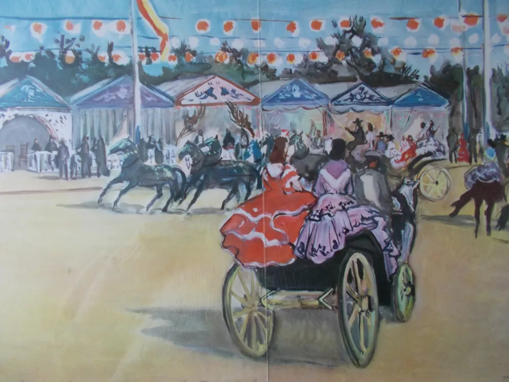 Lithografie Brayer - La Féria de Séville