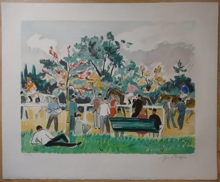 Lithografie Brayer - L'hippodrome