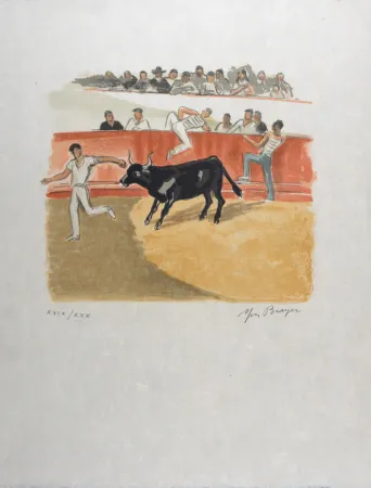 Lithografie Brayer - Tauromachie (#3), 1963 - Hand-signed