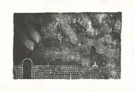 Lithografie Brecht Evens - Piscine des Rigoles