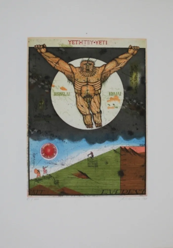 Ets En Aquatint Bremer - Yeti Yeti Yeti