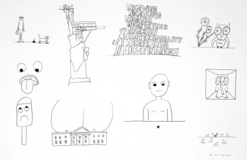 Lithografie Breuning  - Random thoughts about life 1