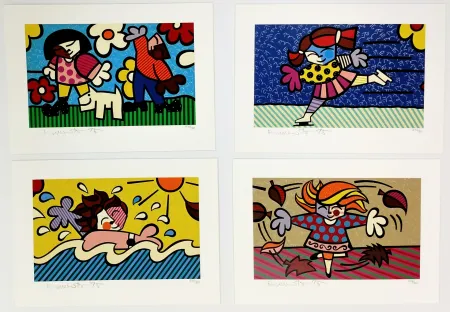 Zeefdruk Britto - SEASONS OF MIRACLES - SUITE OF 4