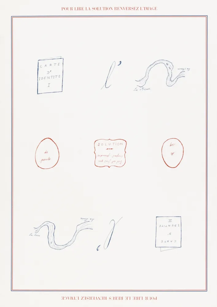 Zeefdruk Broodthaers - Rébus