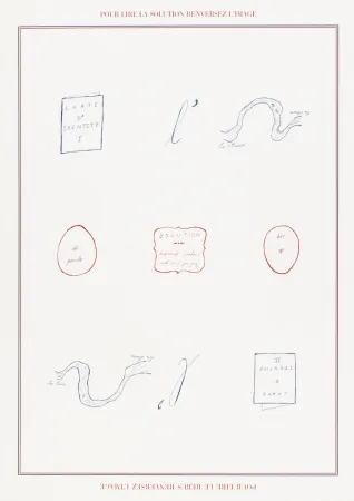 Zeefdruk Broodthaers - Rébus