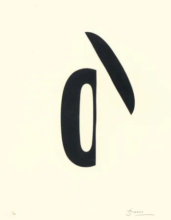 Lithografie Brossa - Poema visual 19