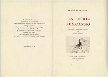Geïllustreerd Boek Brouet - Les frères Zemganno. Eaux-fortes dessinées et gravées par Auguste Brouet.