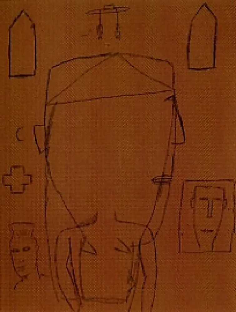 Lithografie Brown - Self portrait 10