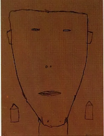 Lithografie Brown - Self portrait 15