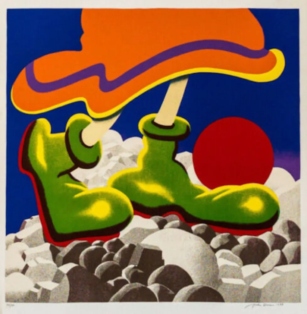 Zeefdruk Brusca - Girl With Beachball