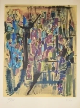 Lithografie Bryen - Exposition CNAC 1971