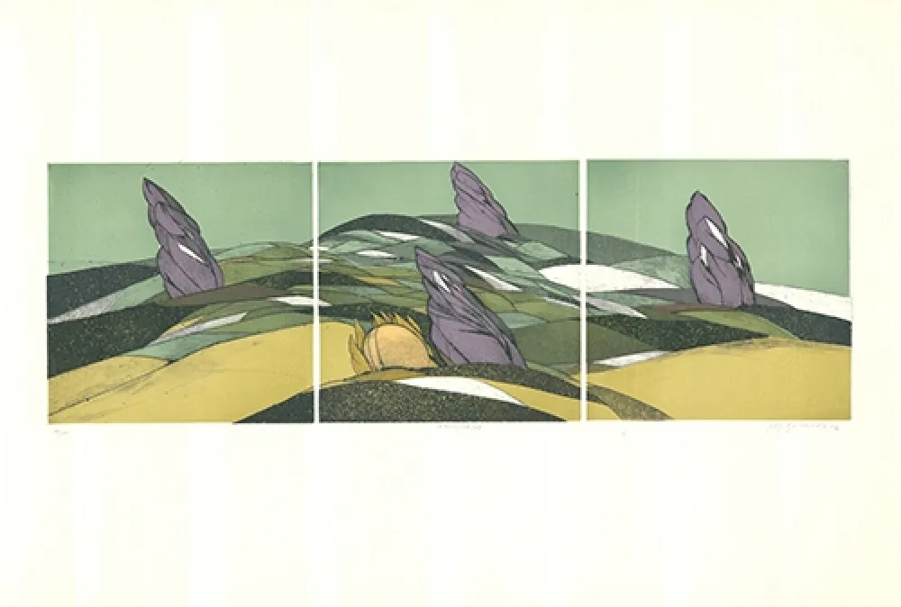 Ets En Aquatint Buchholz - Landschaft