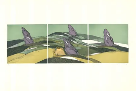 Ets En Aquatint Buchholz - Landschaft