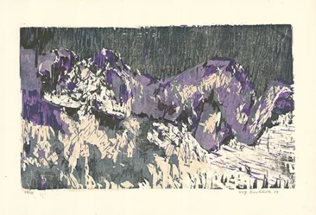 Houtsnede Buchholz - Liegende / Reclining Woman