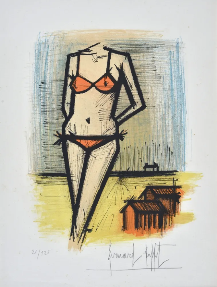 Lithografie Buffet - A la Plage