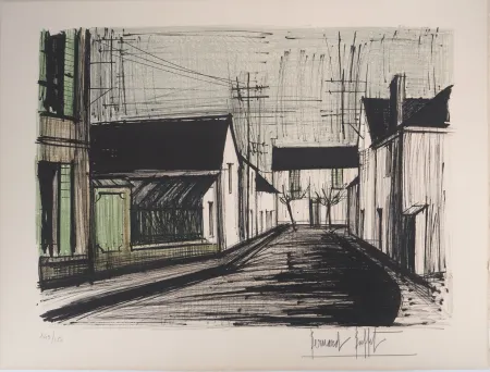 Lithografie Buffet - Bretagne : Rue à Plurien