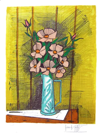 Lithografie Buffet - Camelias et Roses, 1982 